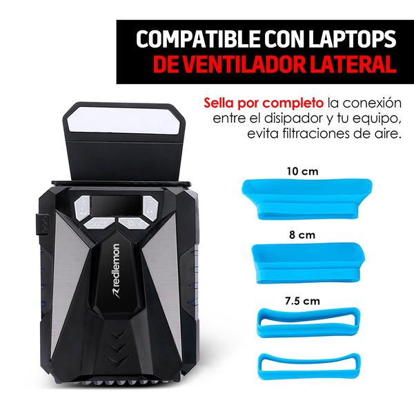Ventilador para Laptop Externo USB, Enfriador Portátil c/ Pantalla Digital, 5 Velocidades, Universal