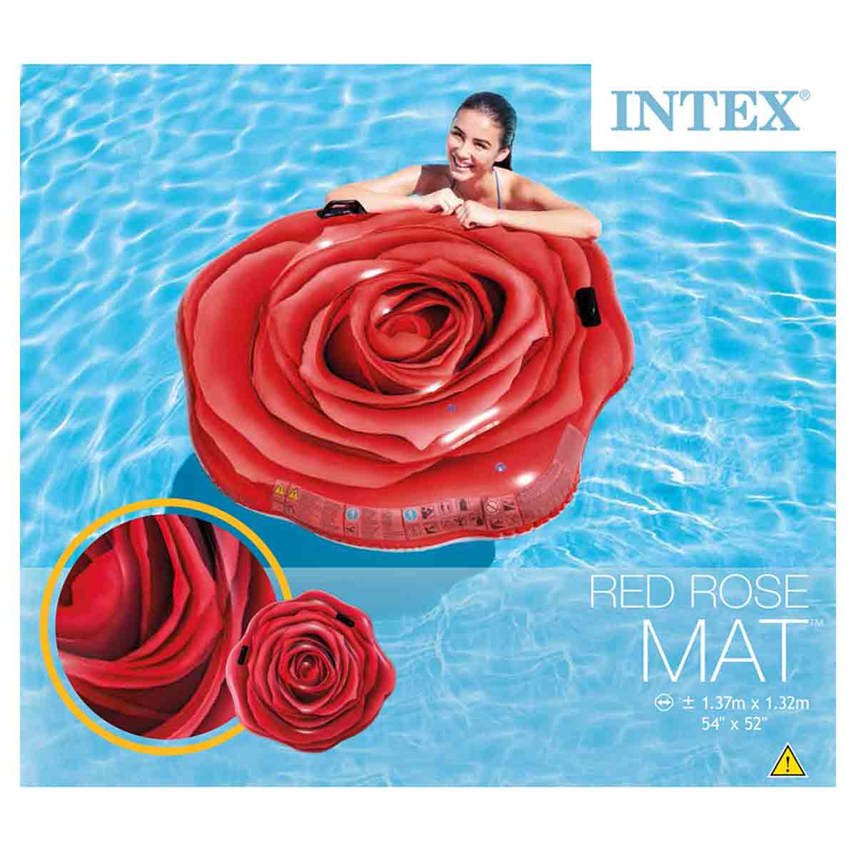 Rosa Roja Inflable Flotador Para Alberca Piscina 1 Per Intex