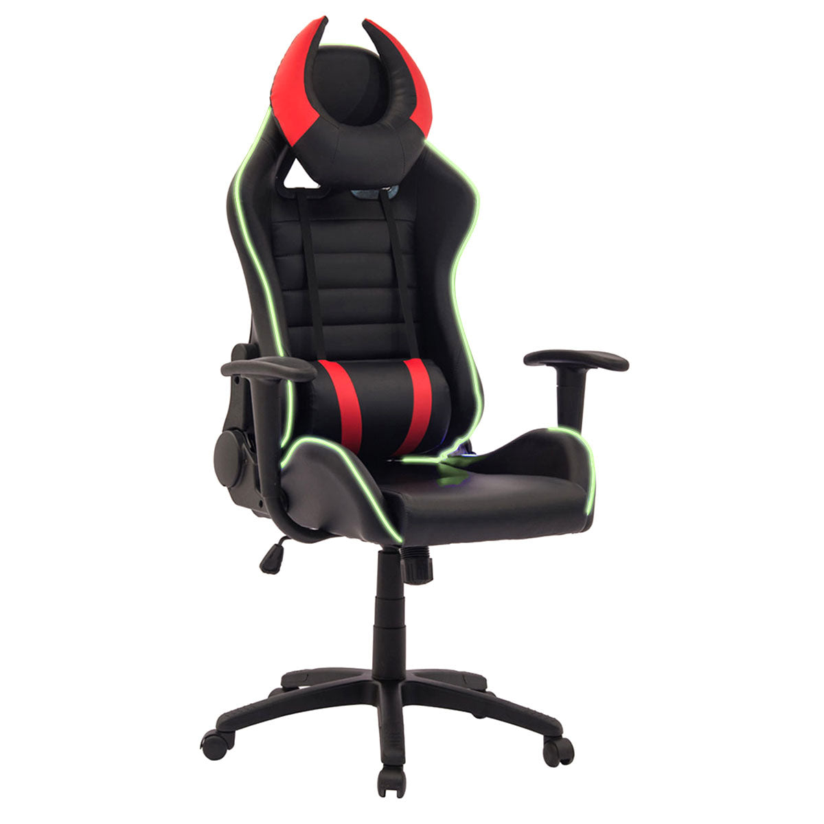 Silla Gamer Luz LED Colores Ergonomica Reforzada Ajustable