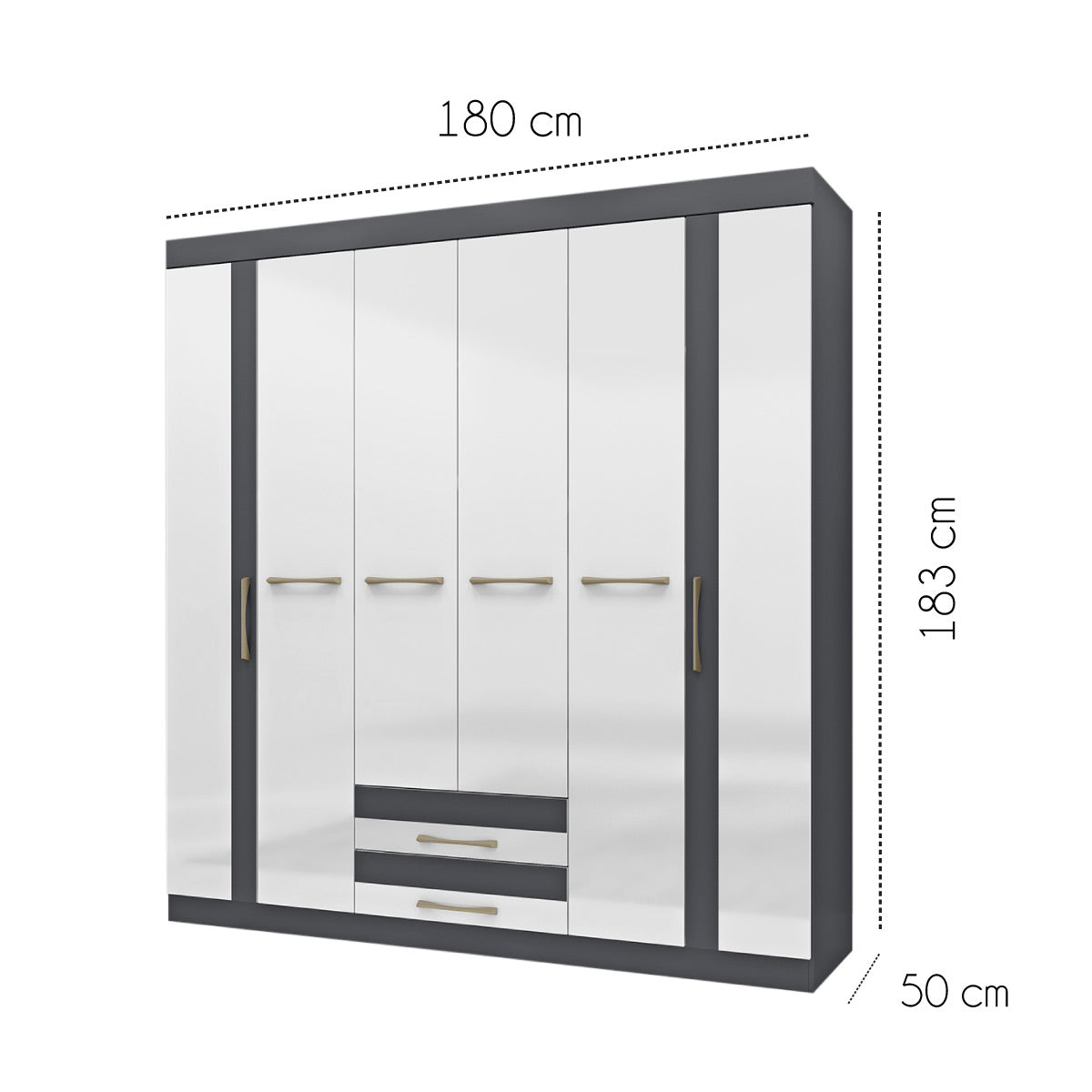 Armario de 1 puerta. 196 x 50,2 x 51,6 cm. - Muebles Tresilar S.L.