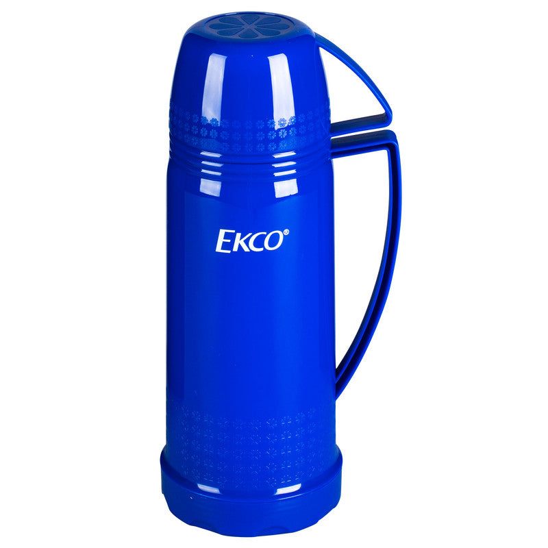Termo 450 Ml. Ekco Classic De Ampolla De Vidrio Color Azul