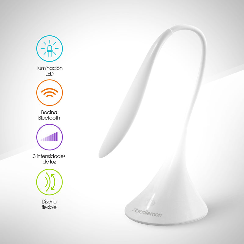 Lámpara de Escritorio LED Flexible Bocina Bluetooth
