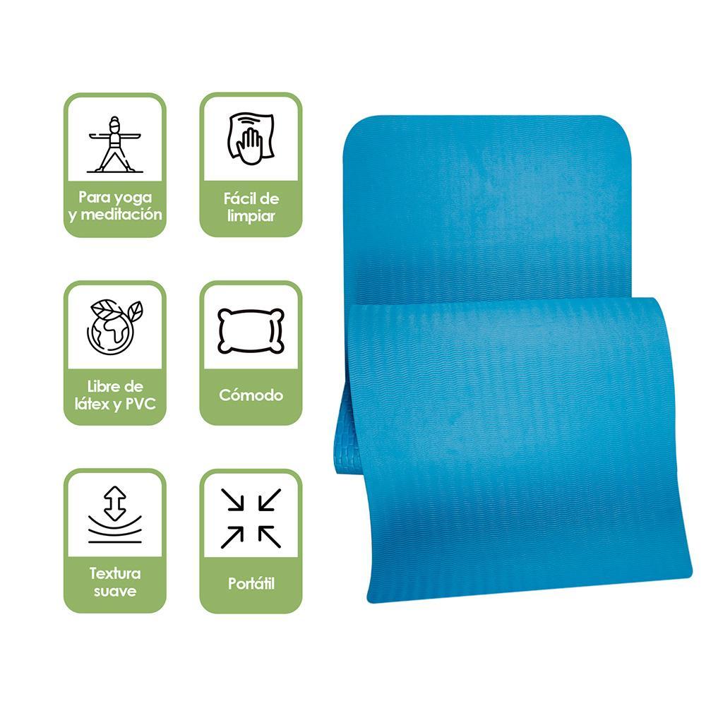 Yoga Mat Tapete para Ejercicio 182cm x 61cm x 0.8cm - Azul