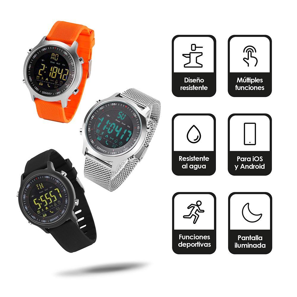 Smartwatch Reloj Inteligente Deportivo con Podómetro