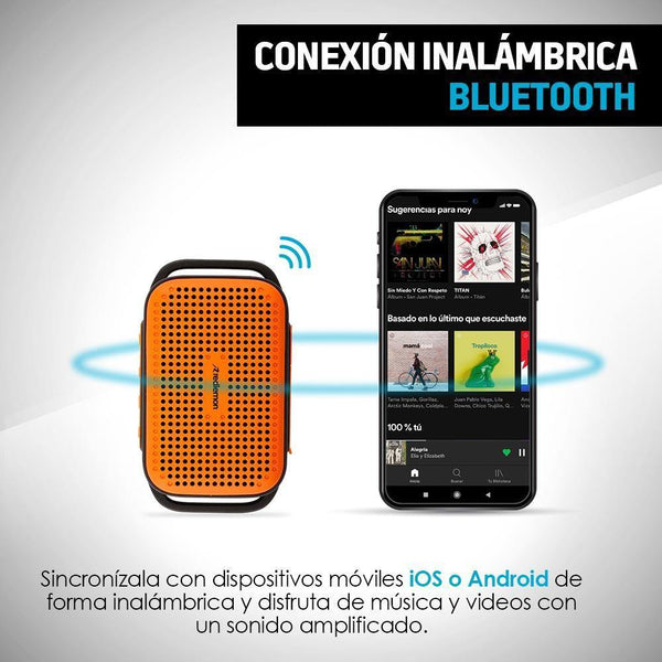 Bocina Bluetooth Deportiva con Correa para Brazo