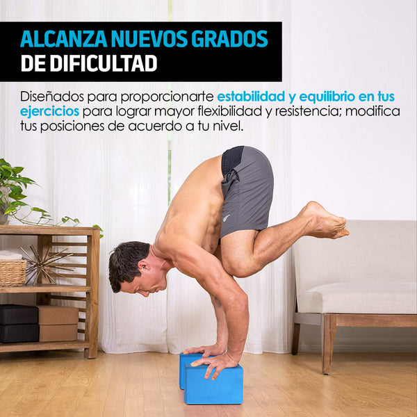 Bloques de Yoga y Pilates Espuma EVA Premium (2 Pz)