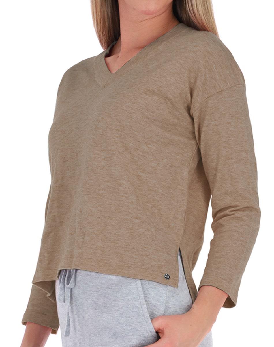 Suéter Escote en V (color Camello)