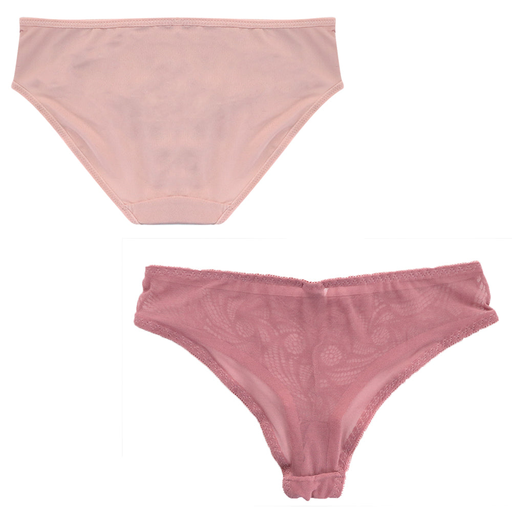 Duo Pack de Bikini Carnival, rosa y marron