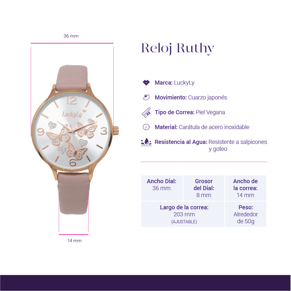 Reloj Ruthy - Rosa con Oro Rosa