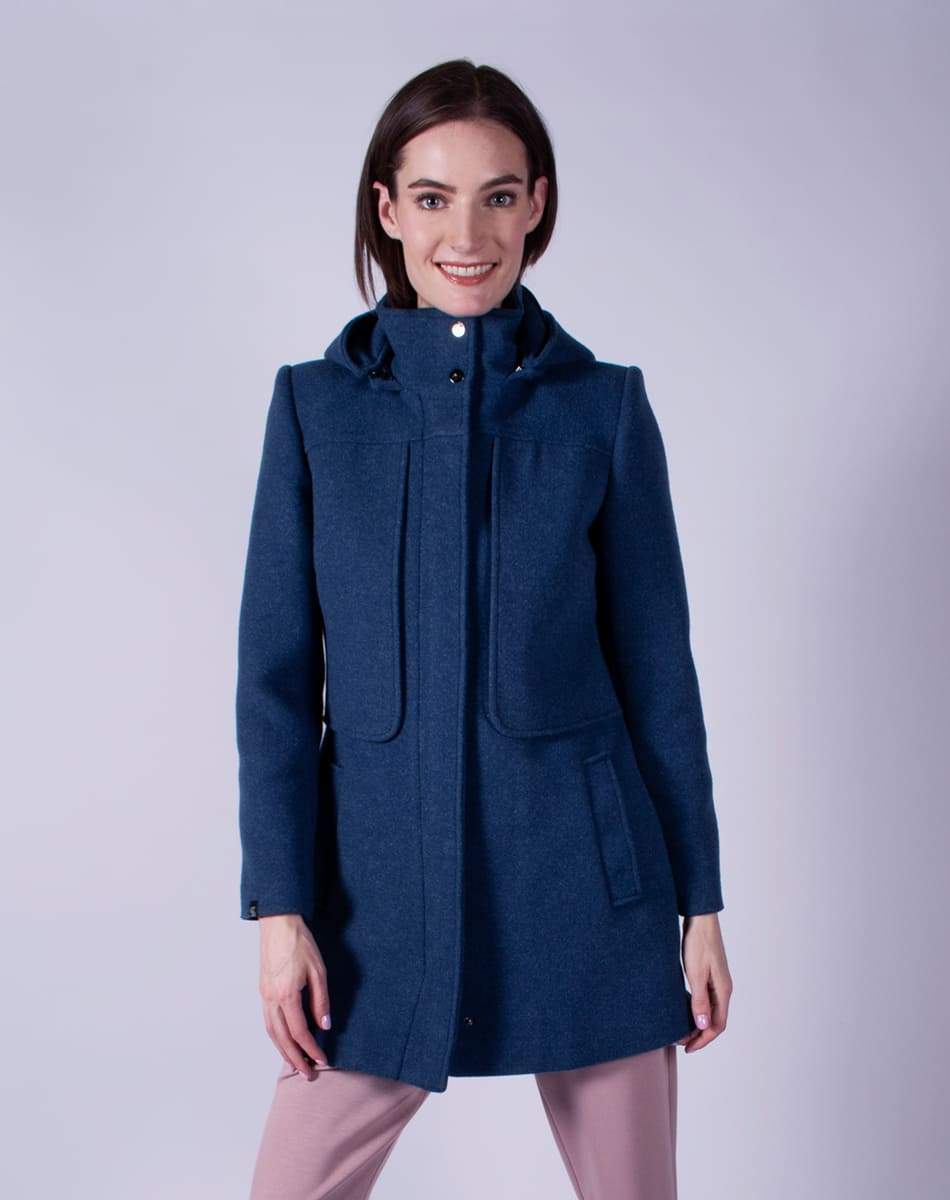 Abrigo con capucha desmontable (color Azul)