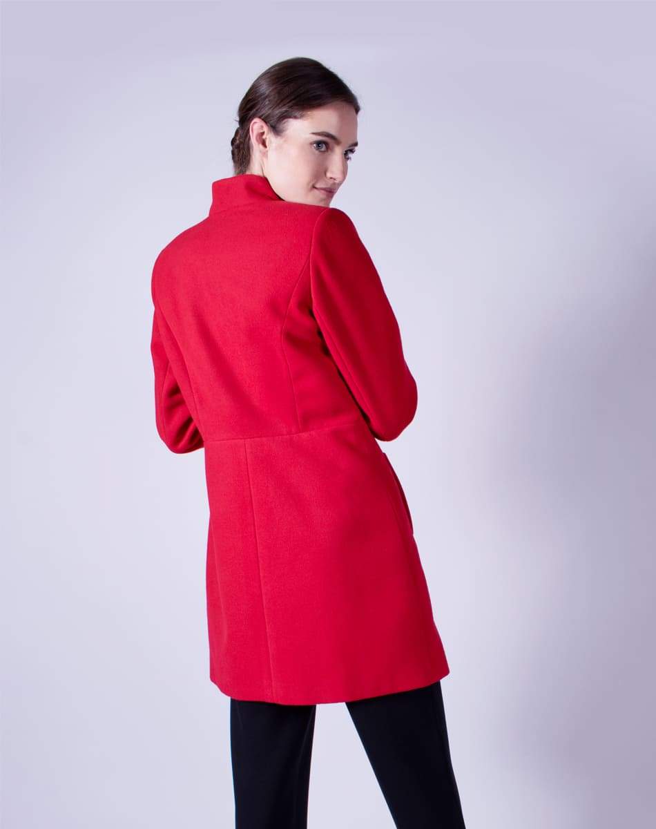 Abrigo largo elegante (color Rojo)